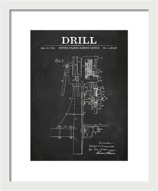 Drill Drill Press Chalkboard Patent Us1169657a