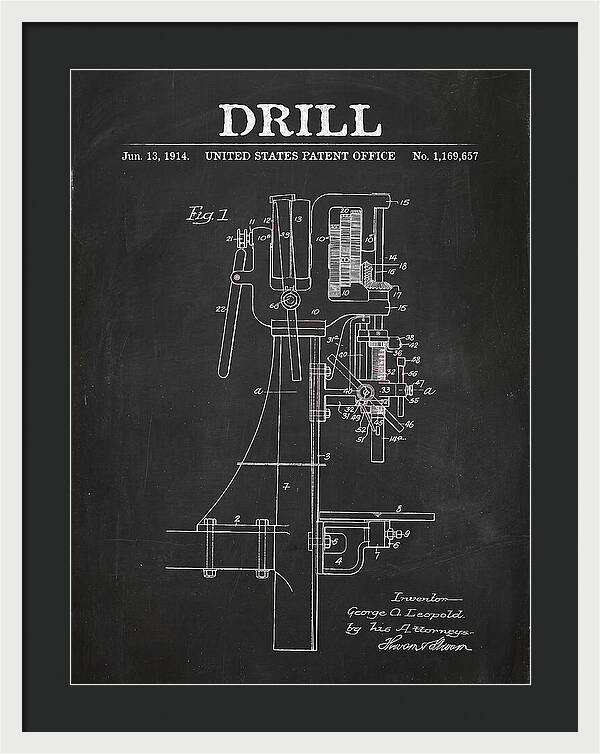 Drill Drill Press Chalkboard Patent Us1169657a