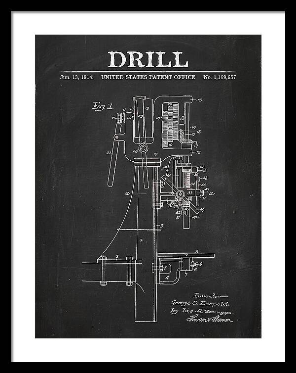 Drill Drill Press Chalkboard Patent Us1169657a