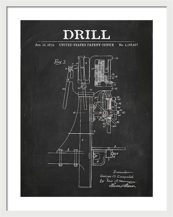 Drill Drill Press Chalkboard Patent Us1169657a