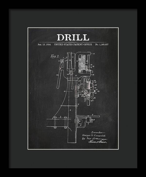 Drill Drill Press Chalkboard Patent Us1169657a