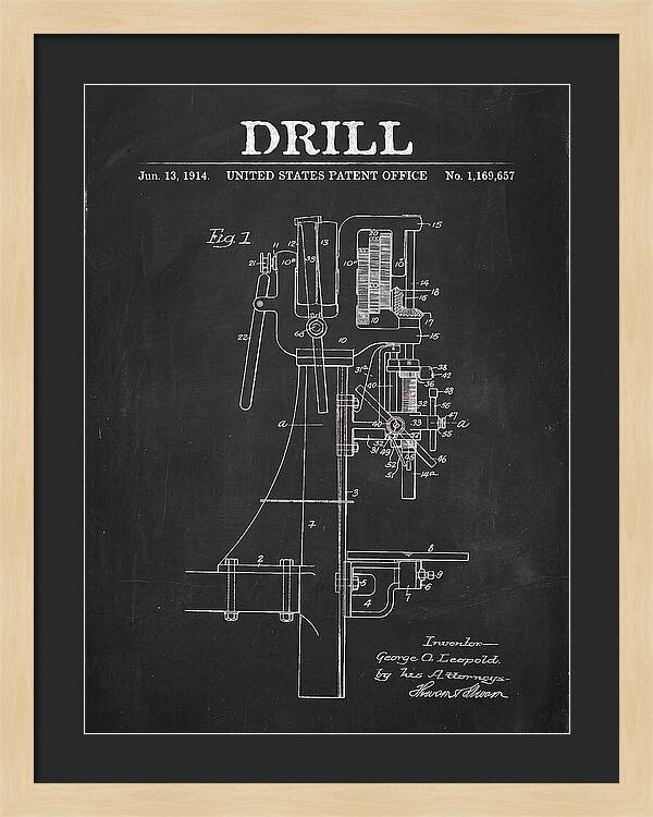 Drill Drill Press Chalkboard Patent Us1169657a
