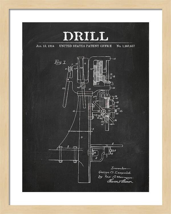 Drill Drill Press Chalkboard Patent Us1169657a