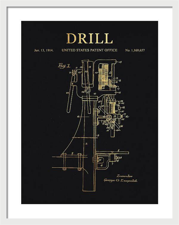 Drill Drill Press Gold Patent Us1169657a