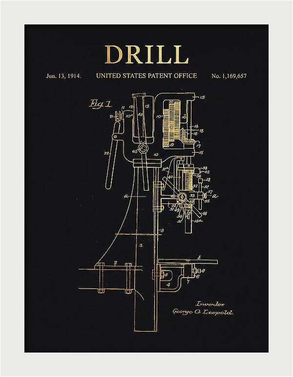 Drill Drill Press Gold Patent Us1169657a