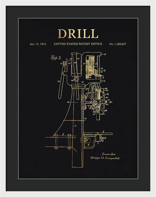Drill Drill Press Gold Patent Us1169657a