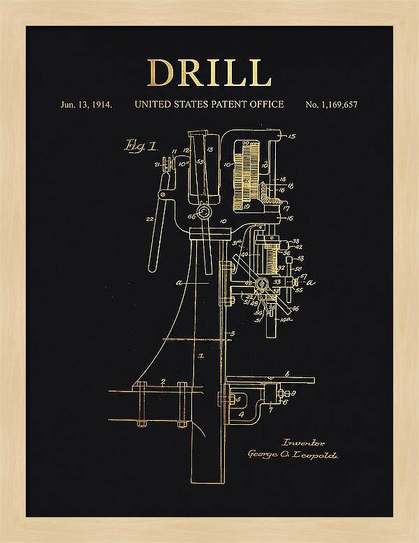 Drill Drill Press Gold Patent Us1169657a
