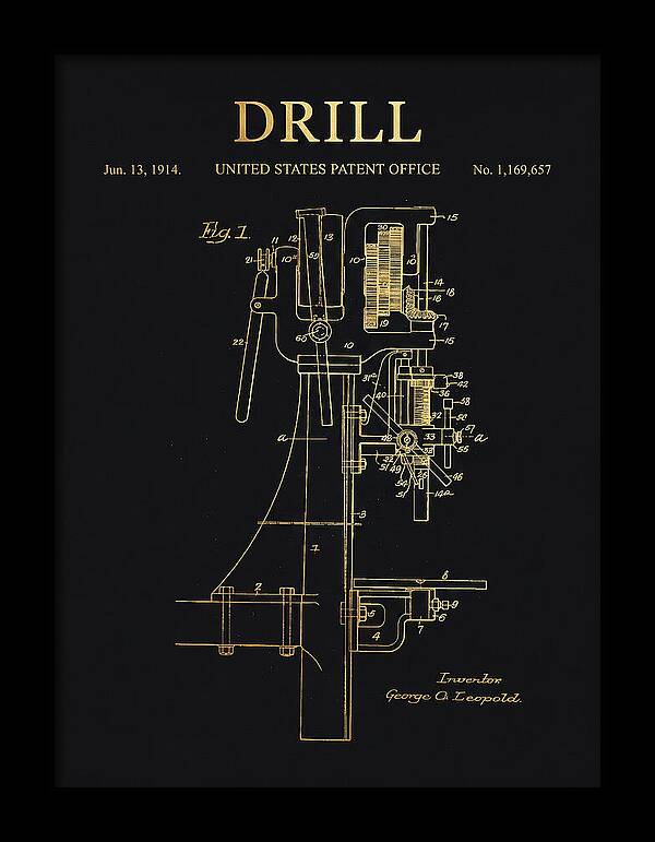 Drill Drill Press Gold Patent Us1169657a