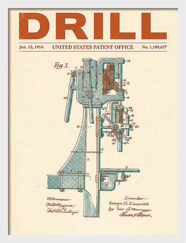 Drill Drill Press Retro Patent Us1169657a