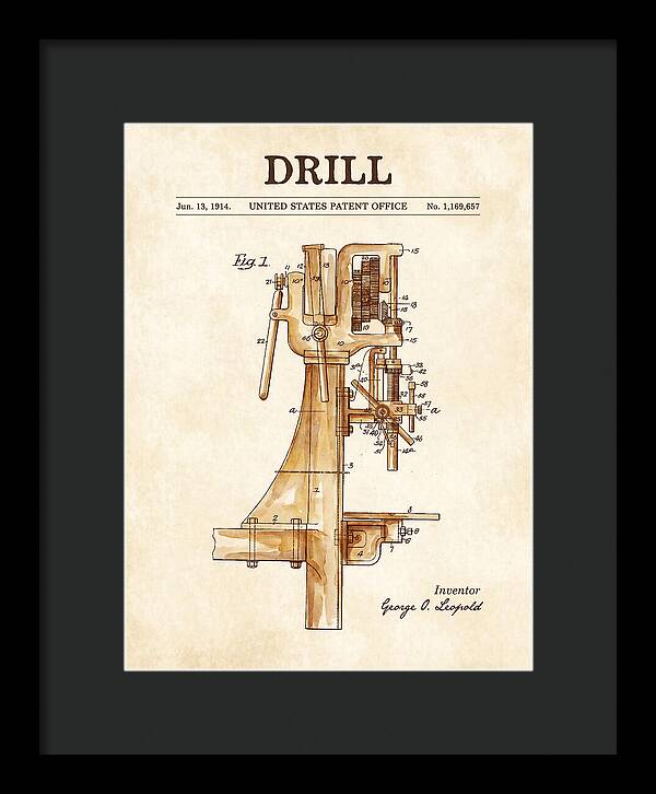 Drill Drill Press Watercolor Patent Us1169657a