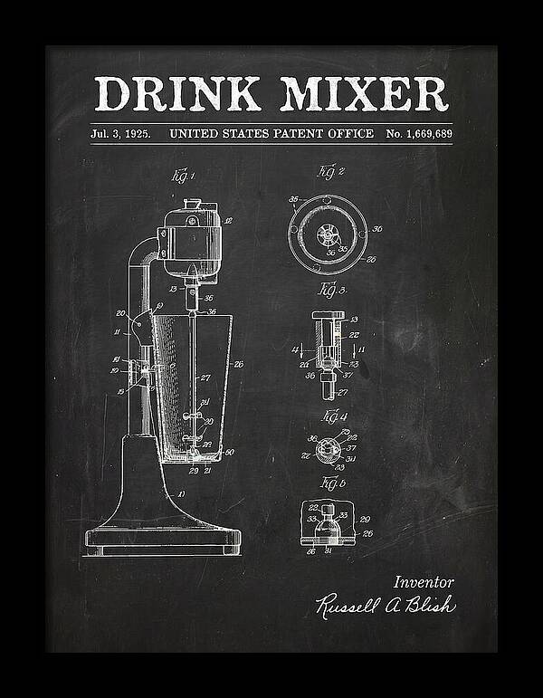 Drink Mixer Chalkboard Patent Us1669689a