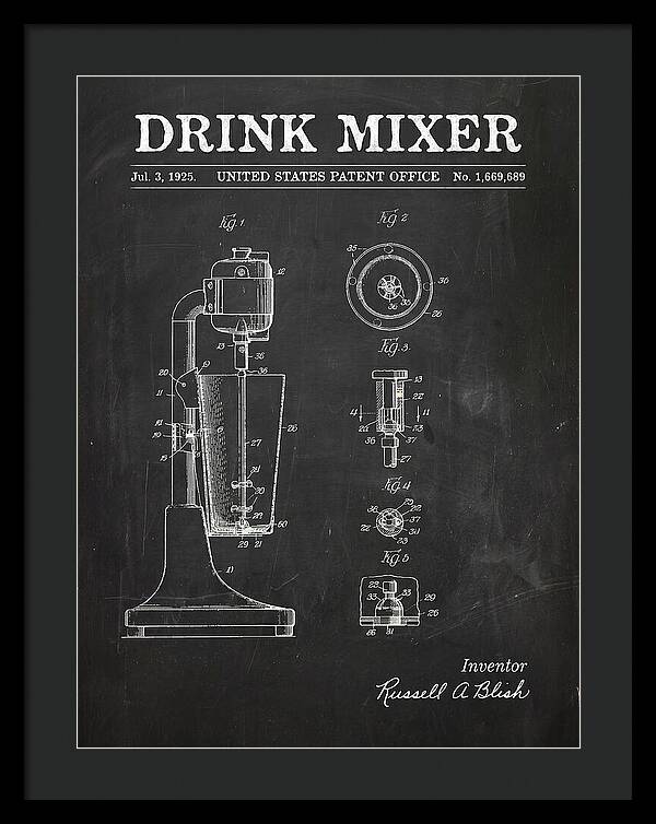 Drink Mixer Chalkboard Patent Us1669689a