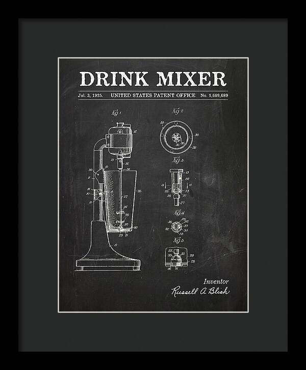 Drink Mixer Chalkboard Patent Us1669689a