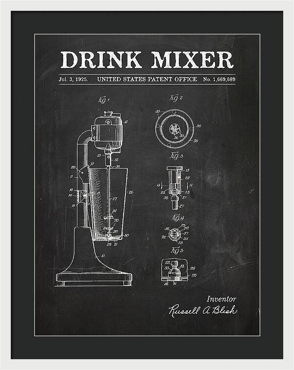 Drink Mixer Chalkboard Patent Us1669689a