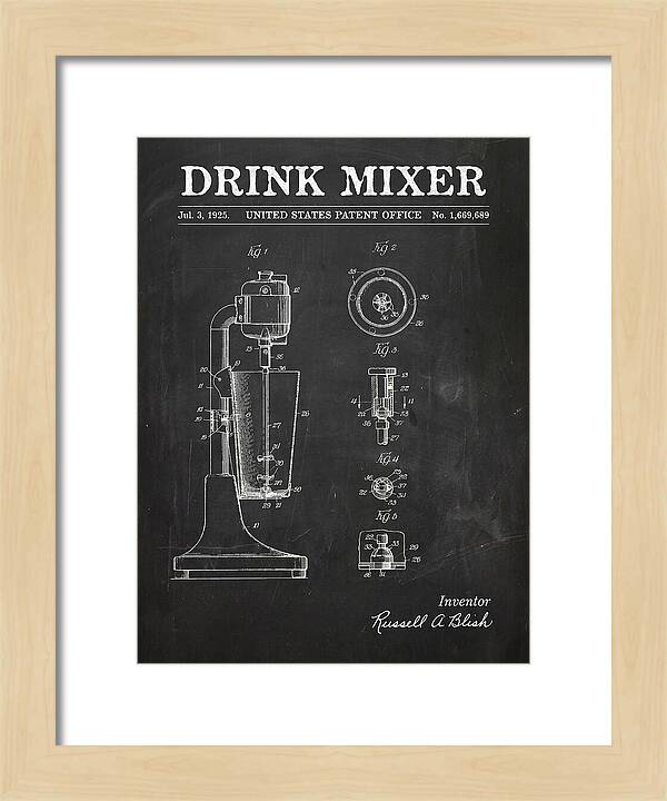 Drink Mixer Chalkboard Patent Us1669689a