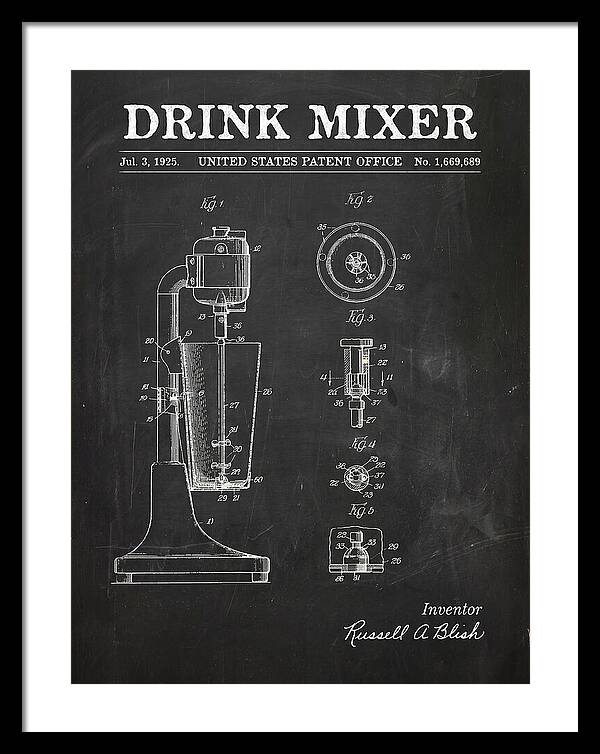 Drink Mixer Chalkboard Patent Us1669689a