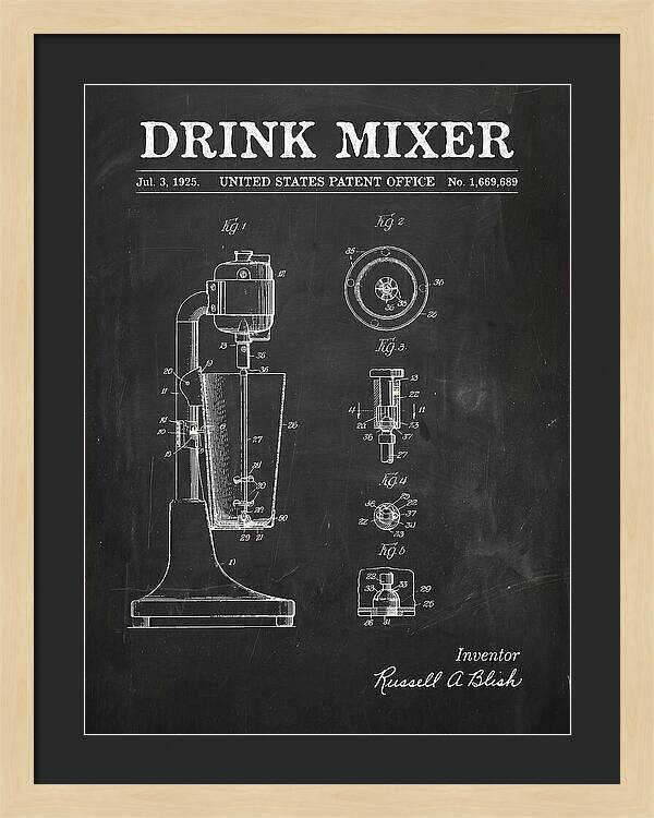 Drink Mixer Chalkboard Patent Us1669689a