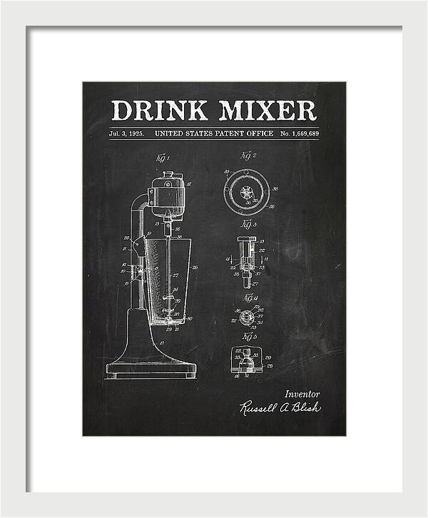 Drink Mixer Chalkboard Patent Us1669689a