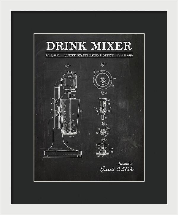 Drink Mixer Chalkboard Patent Us1669689a