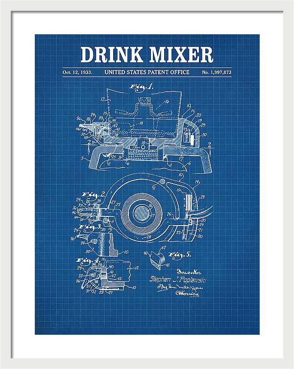 Drink Mixer Hamilton Beach Blueprint Patent Us1997873a