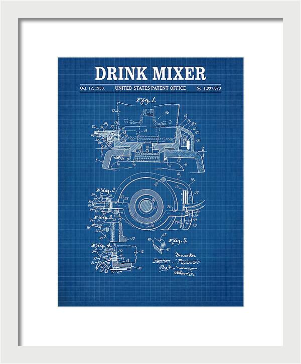 Drink Mixer Hamilton Beach Blueprint Patent Us1997873a