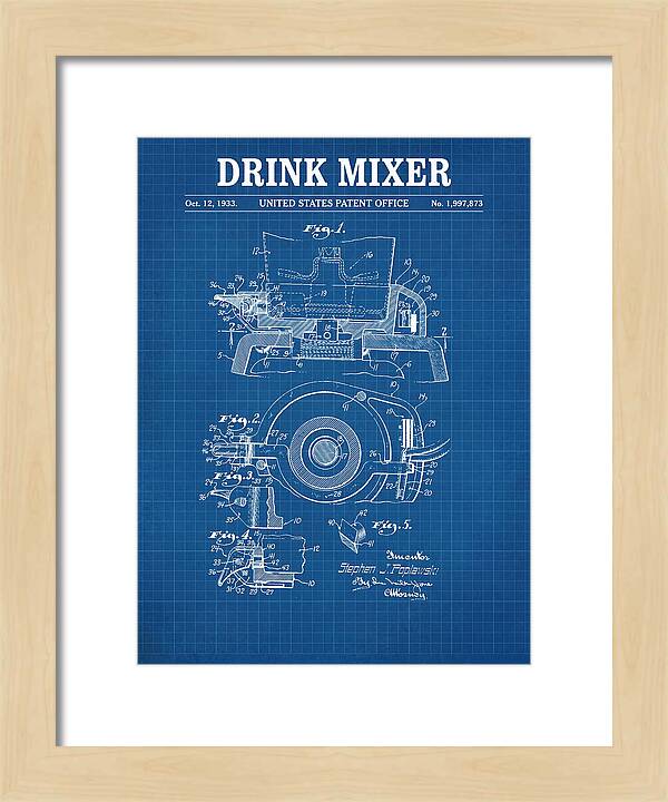 Drink Mixer Hamilton Beach Blueprint Patent Us1997873a