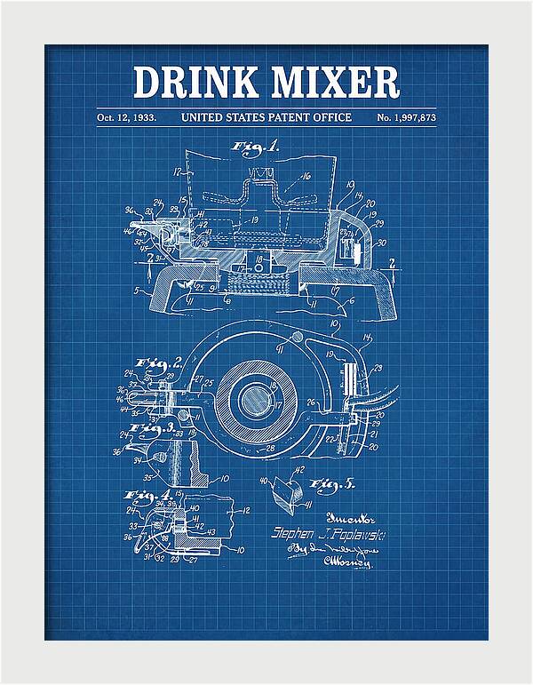 Drink Mixer Hamilton Beach Blueprint Patent Us1997873a