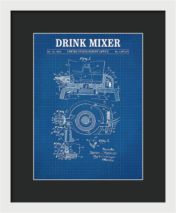 Drink Mixer Hamilton Beach Blueprint Patent Us1997873a