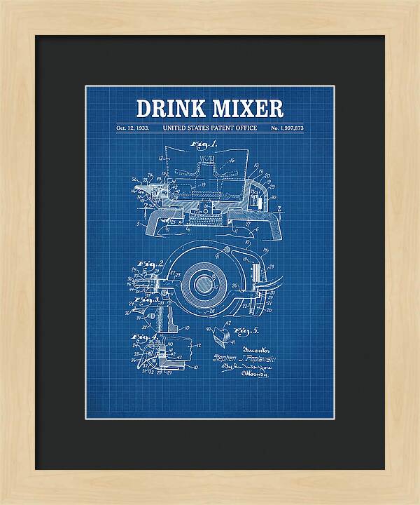 Drink Mixer Hamilton Beach Blueprint Patent Us1997873a