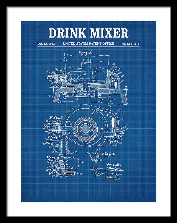 Drink Mixer Hamilton Beach Blueprint Patent Us1997873a