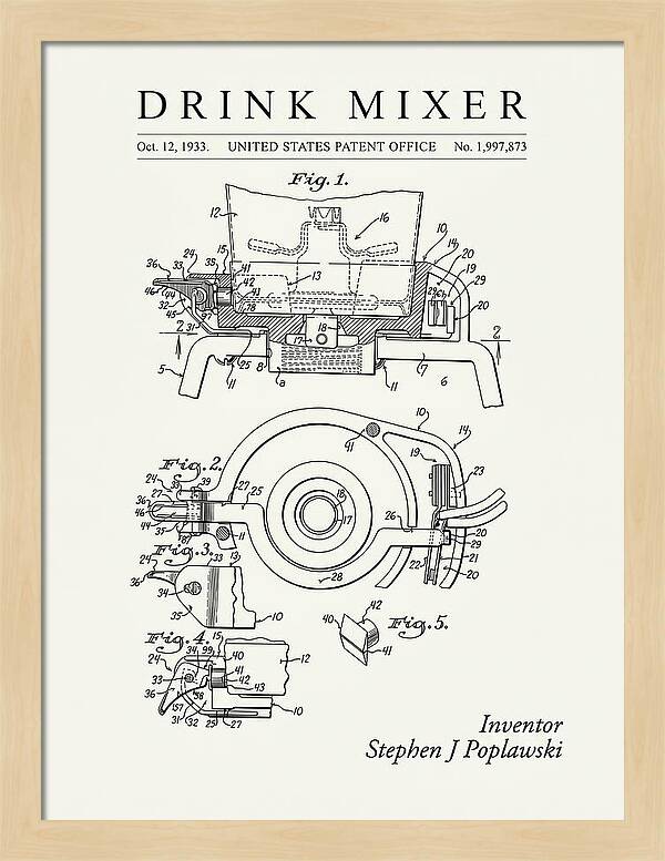 Drink Mixer Hamilton Beach Minimalist Patent Us1997873a