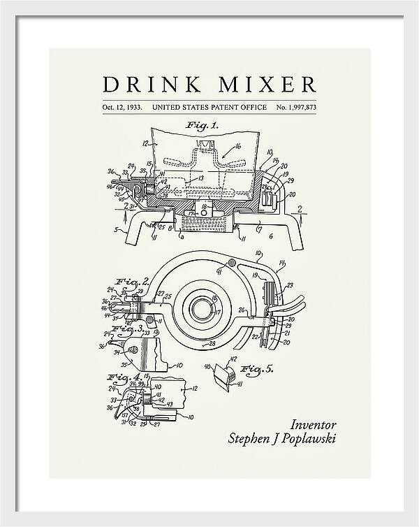 Drink Mixer Hamilton Beach Minimalist Patent Us1997873a