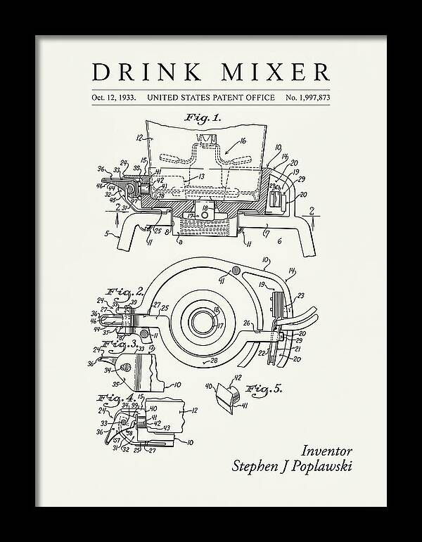 Drink Mixer Hamilton Beach Minimalist Patent Us1997873a