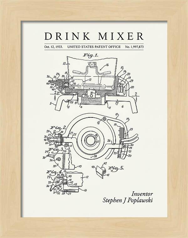 Drink Mixer Hamilton Beach Minimalist Patent Us1997873a