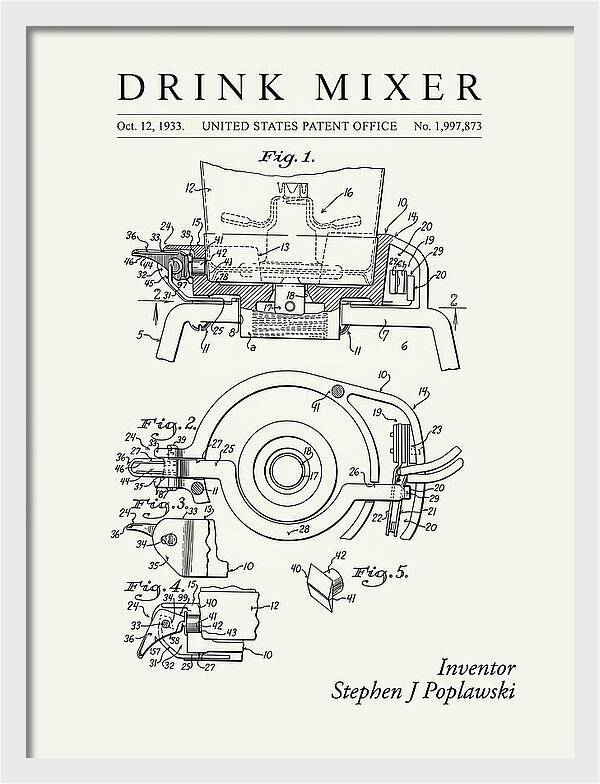 Drink Mixer Hamilton Beach Minimalist Patent Us1997873a