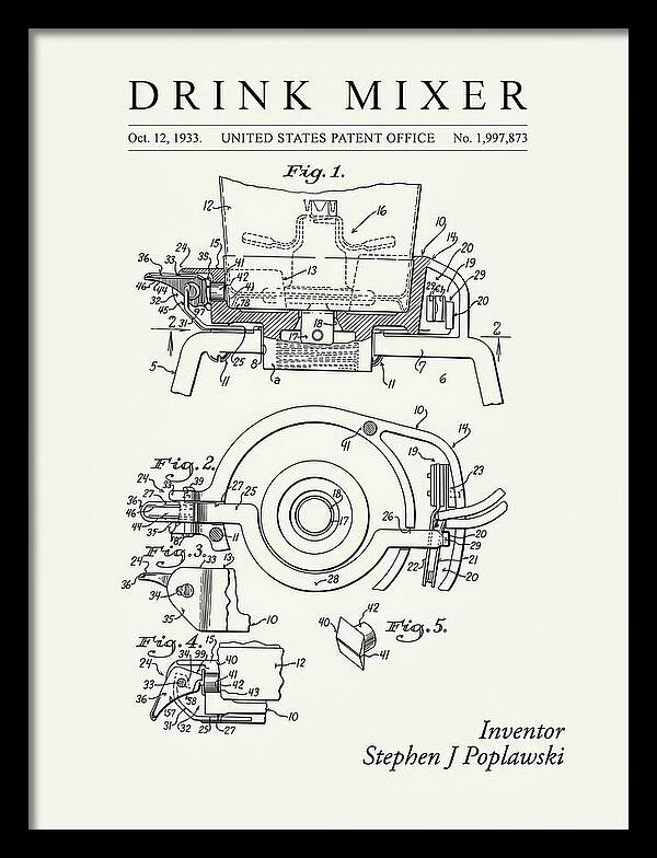Drink Mixer Hamilton Beach Minimalist Patent Us1997873a