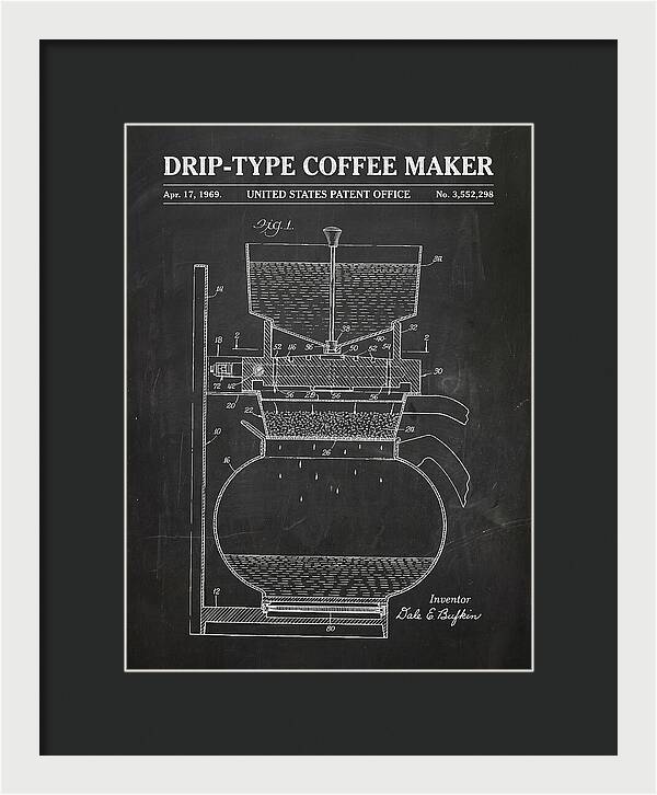 Drip Type Coffee Maker Chalkboard Patent Us3552298a