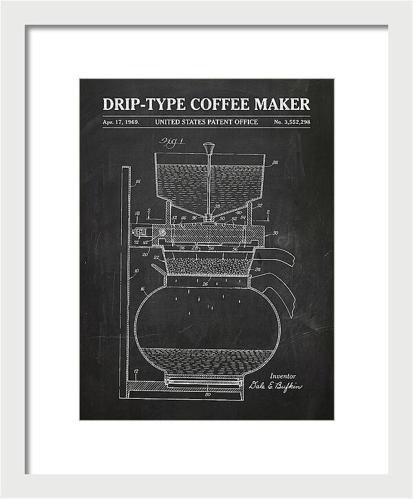 Drip Type Coffee Maker Chalkboard Patent Us3552298a
