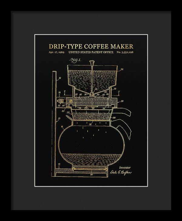 Drip Type Coffee Maker Gold Patent Us3552298a