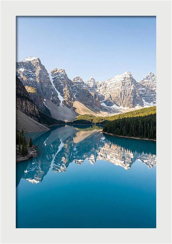 Drone Over Serene Mountain Lake