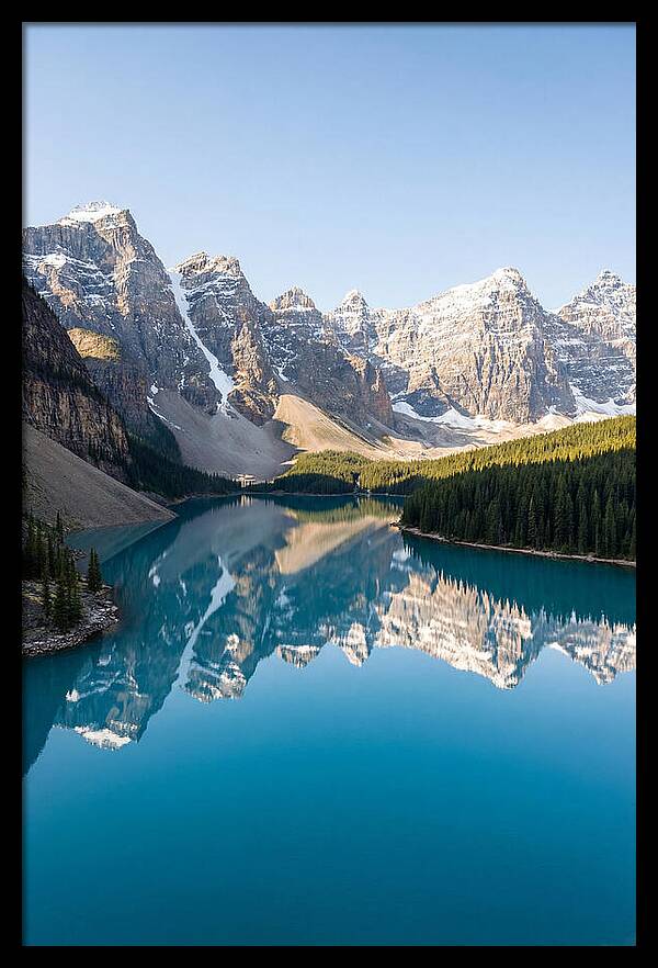 Drone Over Serene Mountain Lake