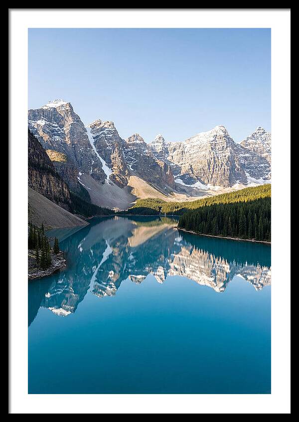 Drone Over Serene Mountain Lake