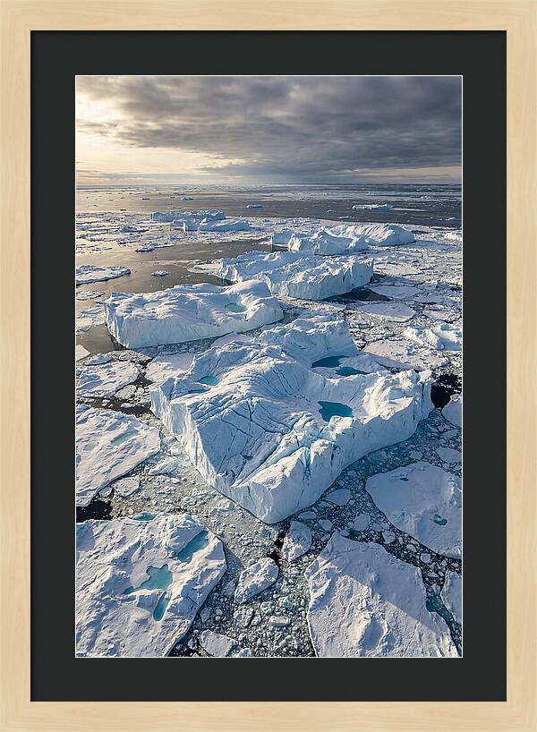 Drone View Of Icebergs