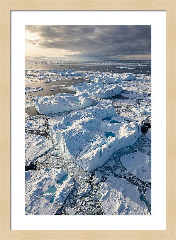 Drone View Of Icebergs