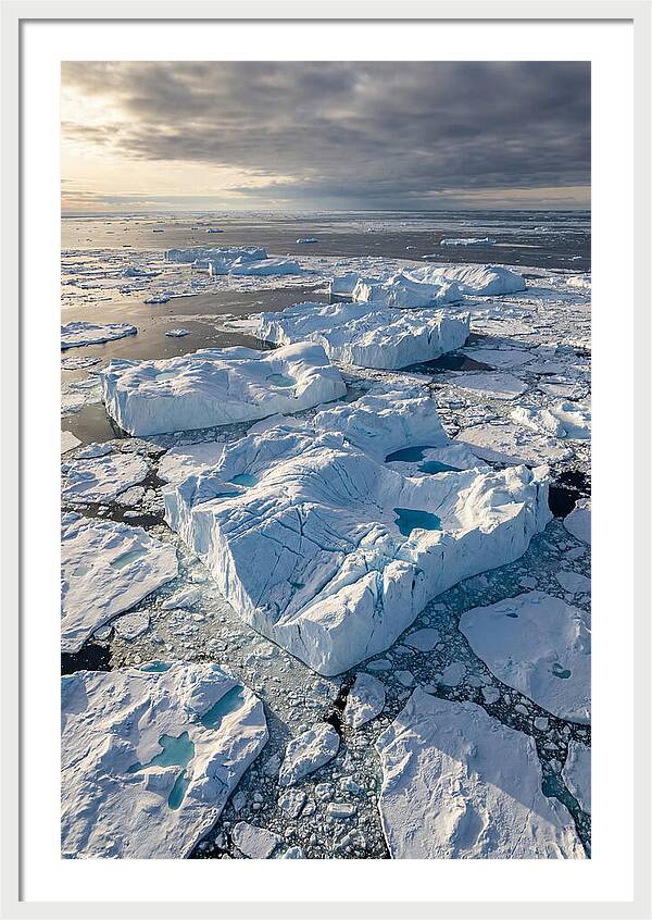 Drone View Of Icebergs