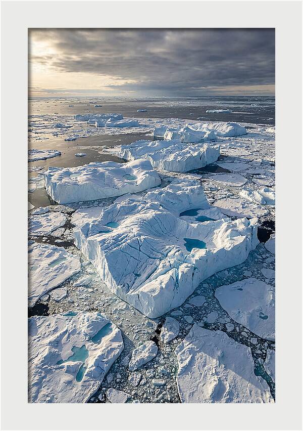 Drone View Of Icebergs