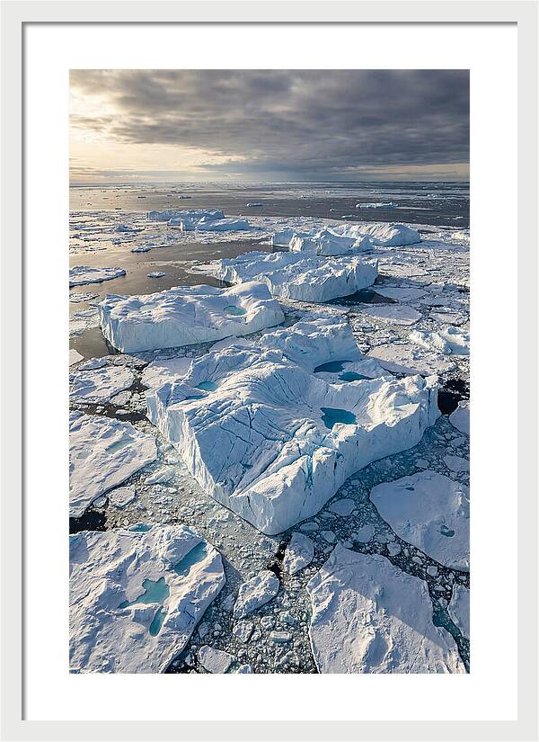 Drone View Of Icebergs