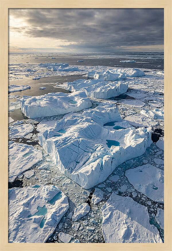 Drone View Of Icebergs