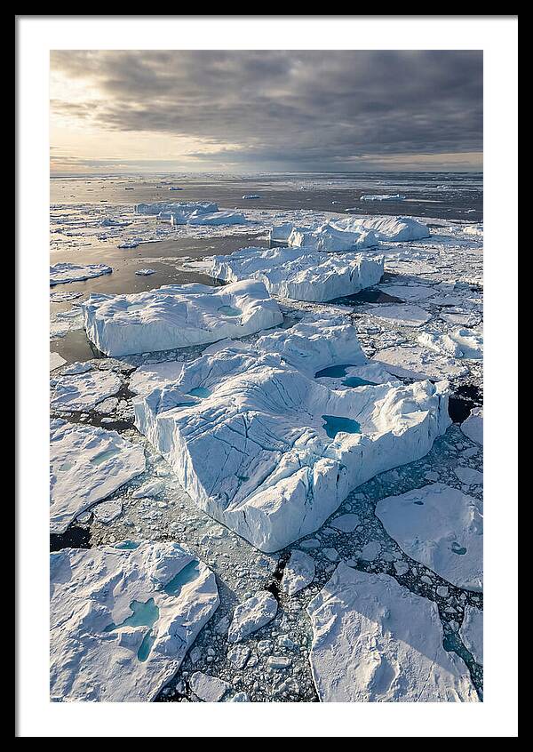 Drone View Of Icebergs