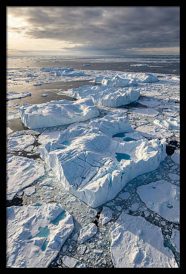 Drone View Of Icebergs